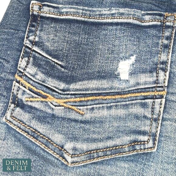 BKE Denim Gabby Stretch High Rise Denim Short Size 27 Distressed Corey Wash - Picture 13 of 16